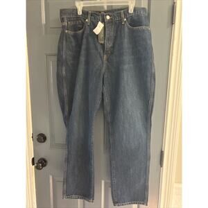 Banana Republic Jeans Womens 33/16Blue Curvy Straight High Rise Dark Denim